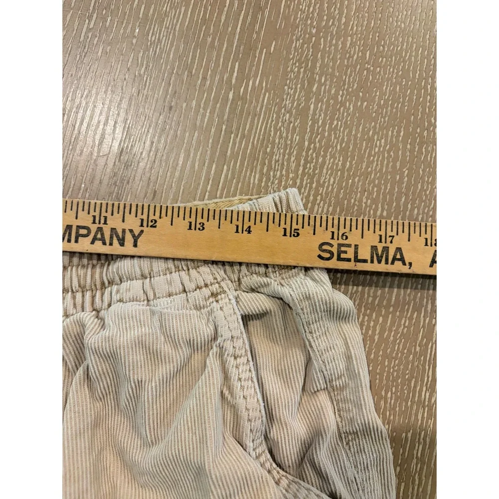 J.Crew Dock Short Mens Medium Tan Khaki Corduroy Elastic Waist 6
